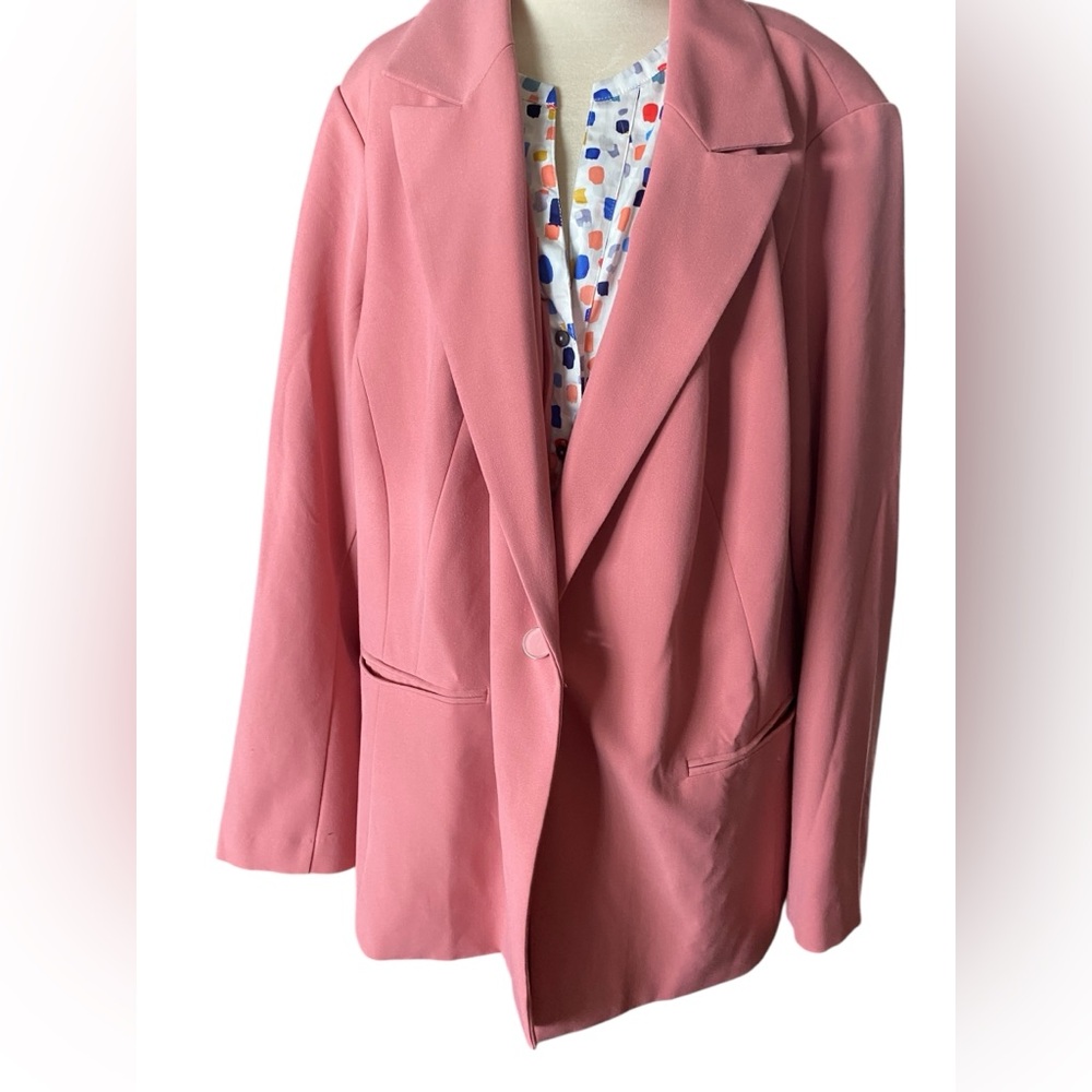 Women's Pinky mauve Blazer plus size 28 Lane Bryant workwear travel business EUC